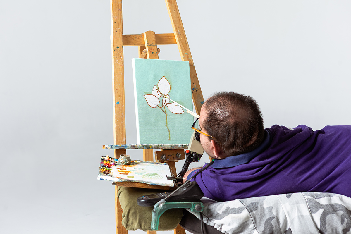 Artist painting